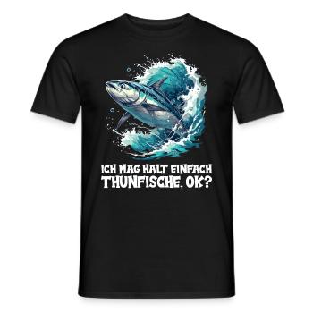 Tuna Thunfische Thunfisch - Männer T-Shirt - Schwarz - Vorne - AI Model Male 178 light (178cm)