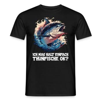 Tuna Thunfische Thunfisch - Männer T-Shirt - Schwarz - Vorne - AI Model Male 178 light (178cm)