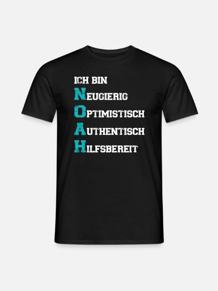 Ich bin Noah - Männer T-Shirt - Schwarz