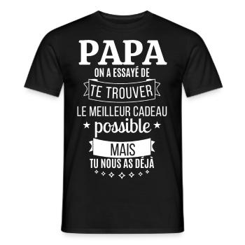 Vatertag T-Shirt - Bestes Geschenk - Männer T-Shirt - Schwarz - Vorne - AI Model Male 178 light (178cm)