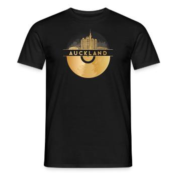 Disque vinyle Musique - T-shirt homme - noir - Devant - AI Model Male 178 light (178cm)