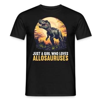 Allosaurier Allosaurus - Männer T-Shirt - Schwarz - Vorne - AI Model Male 178 light (178cm)