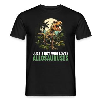 Allosaurier Allosaurus - Männer T-Shirt - Schwarz - Vorne - AI Model Male 178 light (178cm)