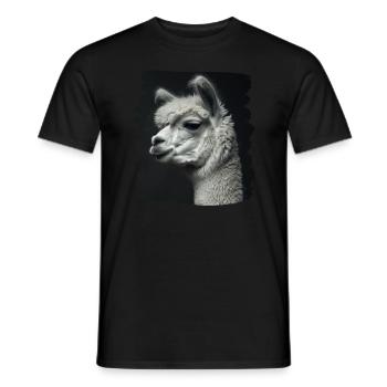 Alpaga Alpagas Alpaga - T-shirt homme - noir - Devant - AI Model Male 178 light (178cm)