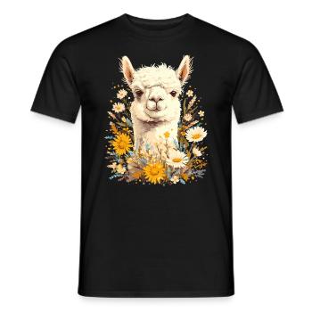 Alpaga Alpagas Alpaga - T-shirt homme - noir - Devant - AI Model Male 178 light (178cm)