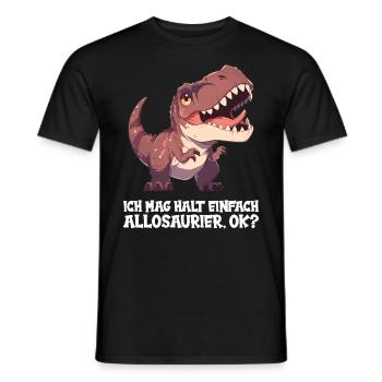 Allosaurier Allosaurus - Männer T-Shirt - Schwarz - Vorne - AI Model Male 178 light (178cm)