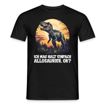 Allosaurier Allosaurus - Männer T-Shirt - Schwarz - Vorne - AI Model Male 178 light (178cm)