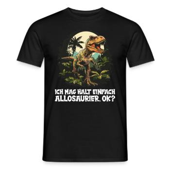 Allosaurier Allosaurus - Männer T-Shirt - Schwarz - Vorne - AI Model Male 178 light (178cm)
