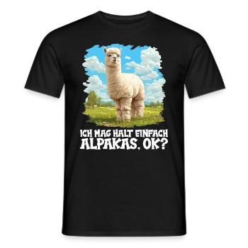 Alpaga Alpagas Alpaga - T-shirt homme - noir - Devant - AI Model Male 178 light (178cm)