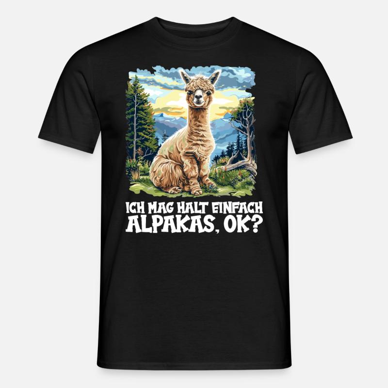 Alpaca Alpacas Alpaca - Men’s T-shirt - black
