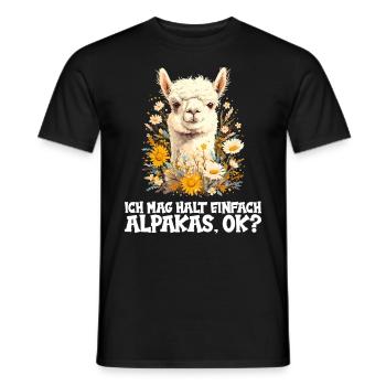 Alpaga Alpagas Alpaga - T-shirt homme - noir - Devant - AI Model Male 178 light (178cm)