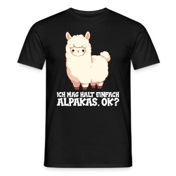 Alpaga Alpagas Alpaga - T-shirt homme - noir - Devant - AI Model Male 178 light (178cm)