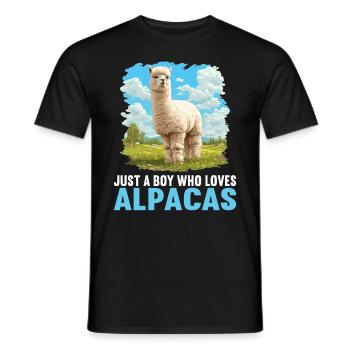 Alpaga Alpagas Alpaga - T-shirt homme - noir - Devant - AI Model Male 178 light (178cm)