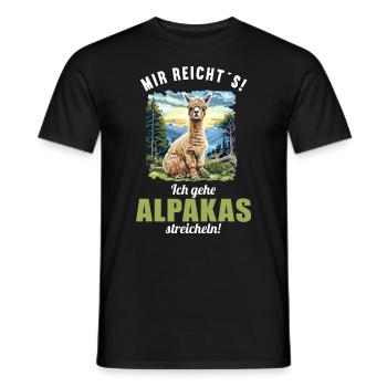 Alpaga Alpagas Alpaga - T-shirt homme - noir - Devant - AI Model Male 178 light (178cm)