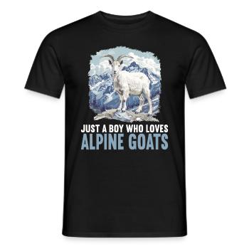 Alpine Goat Mountain Goats Mountain Goat - Men's T-Shirt - black - Front - AI Model Male 178 light (178cm)