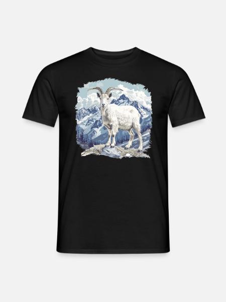 Alpine Goat Bergziegen Bergziege - Männer T-Shirt - Schwarz