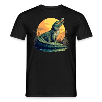 Alligatoren Alligator - Männer T-Shirt - Schwarz - Vorne - AI Model Male 178 light (178cm)