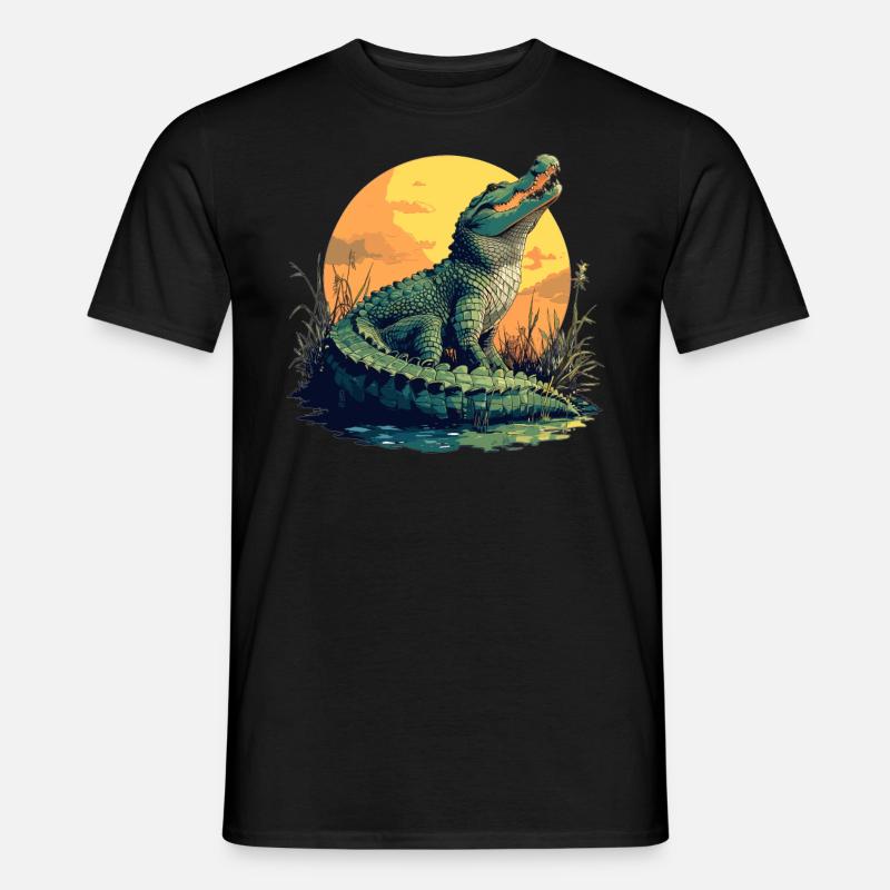 Alligatoren Alligator - Männer T-Shirt - Schwarz