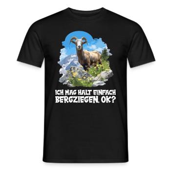 Alpine Goat Mountain Goats Mountain Goat - Men's T-Shirt - black - Front - AI Model Male 178 light (178cm)