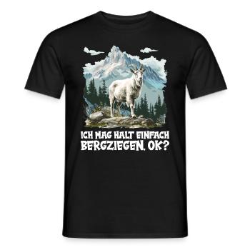 Alpine Goat Mountain Goats Mountain Goat - Men's T-Shirt - black - Front - AI Model Male 178 light (178cm)