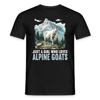Alpine Goat Mountain Goats Mountain Goat - Men's T-Shirt - black - Front - AI Model Male 178 light (178cm)