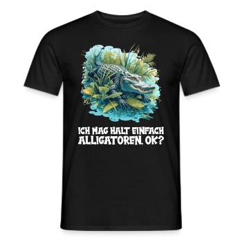 Alligatoren Alligator - Männer T-Shirt - Schwarz - Vorne - AI Model Male 178 light (178cm)