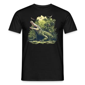 Alligatoren Alligator - Männer T-Shirt - Schwarz - Vorne - AI Model Male 178 light (178cm)