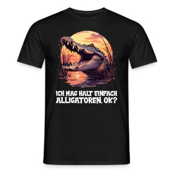 Alligatoren Alligator - Männer T-Shirt - Schwarz - Vorne - AI Model Male 178 light (178cm)