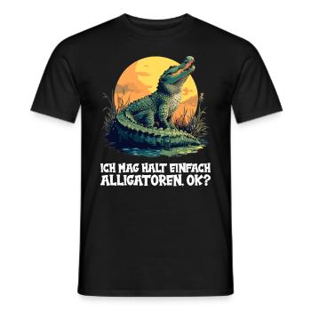 Alligatoren Alligator - Männer T-Shirt - Schwarz - Vorne - AI Model Male 178 light (178cm)