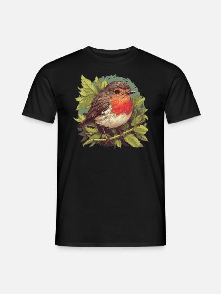 Robin Rotkehlchen - T-shirt homme - noir