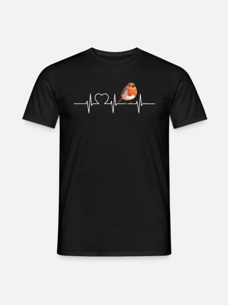 Robin Rotkehlchen - Men's T-Shirt - black