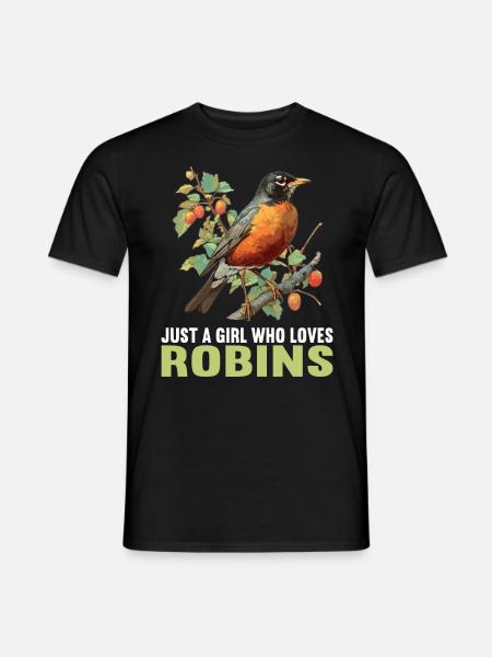 Robin Rotkehlchen - Men's T-Shirt - black