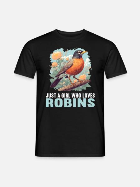 Robin Rotkehlchen - Men's T-Shirt - black