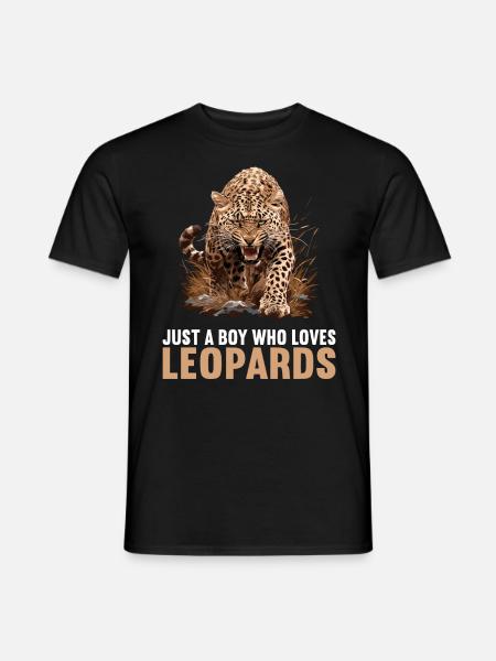 Léopard léopard - T-shirt homme - noir
