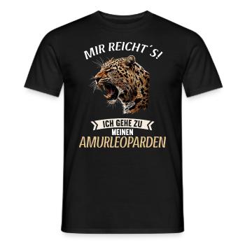 Amur Leopard Amurleoparden Amurleopard - Men's T-Shirt - black - Front - AI Model Male 178 light (178cm)