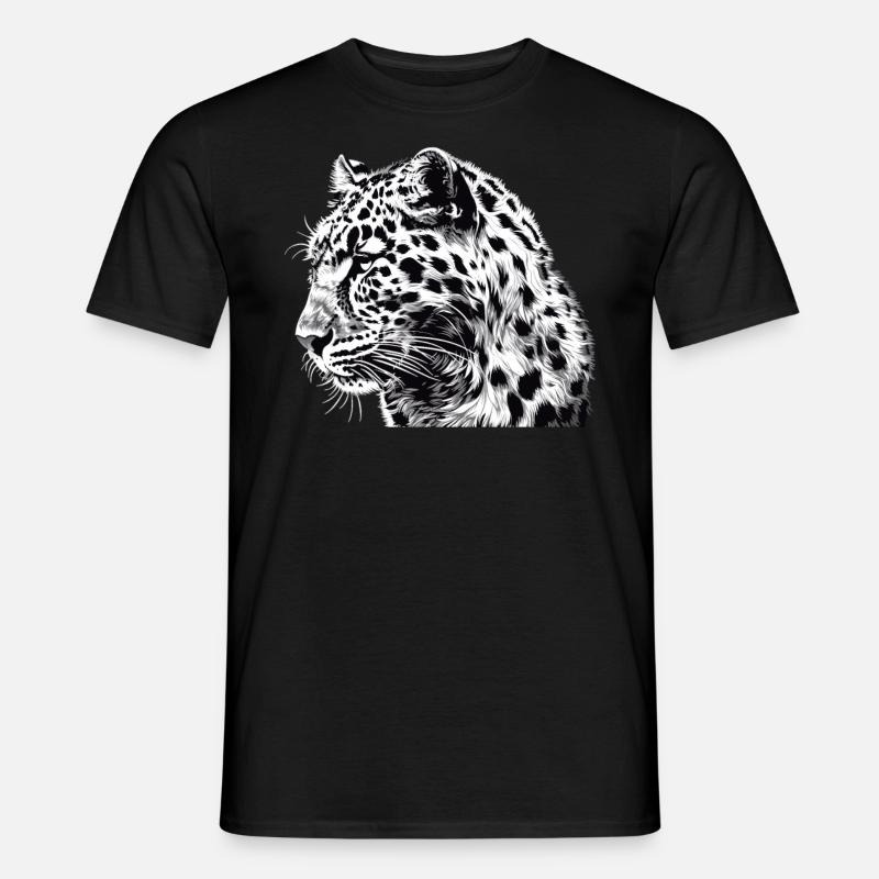 Léopard léopard - T-shirt homme - noir