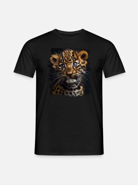 Léopard léopard - T-shirt homme - noir