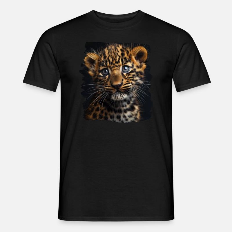 Leoparden Leopard - Männer T-Shirt - Schwarz