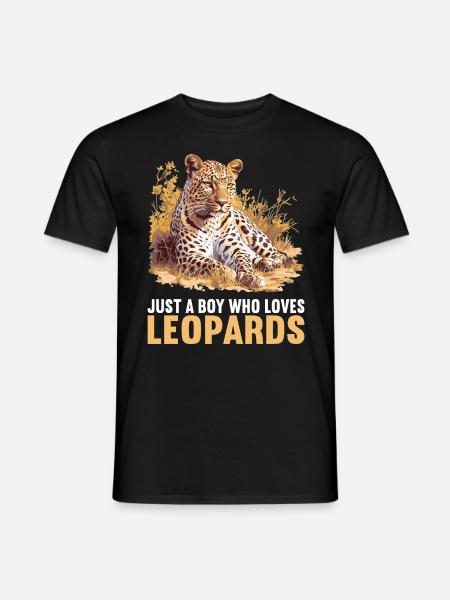 Léopard léopard - T-shirt homme - noir