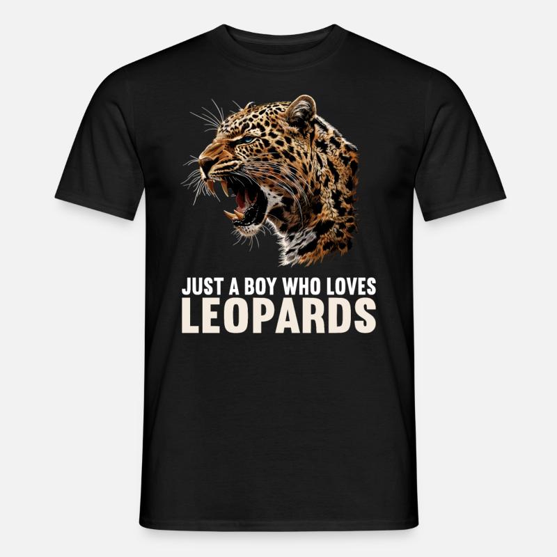 Léopard léopard - T-shirt homme - noir