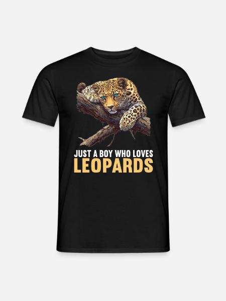 Léopard léopard - T-shirt homme - noir