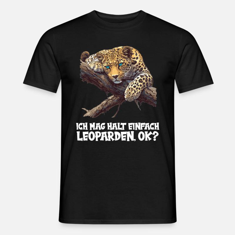 Leoparden Leopard - Männer T-Shirt - Schwarz