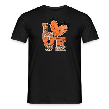 Joueur de basket-ball Joueur de basket-ball Love Basketball - T-shirt homme - noir - Devant - AI Model Male 178 light (178cm)