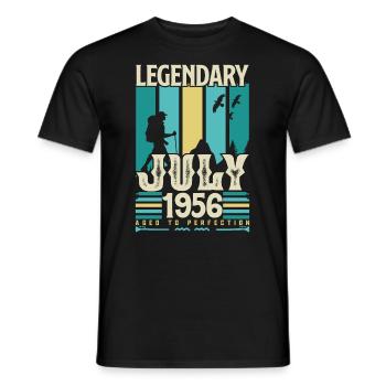 cadeau Anniversaire Juillet 1956, Vintage juillet. - T-shirt homme - noir - Devant - AI Model Male 178 light (178cm)