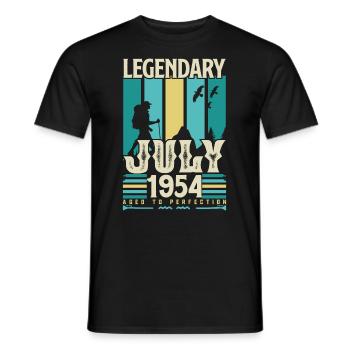 Geburtstagsgeschenk Juli 1954, Vintage Juli. - Männer T-Shirt - Schwarz - Vorne - AI Model Male 178 light (178cm)