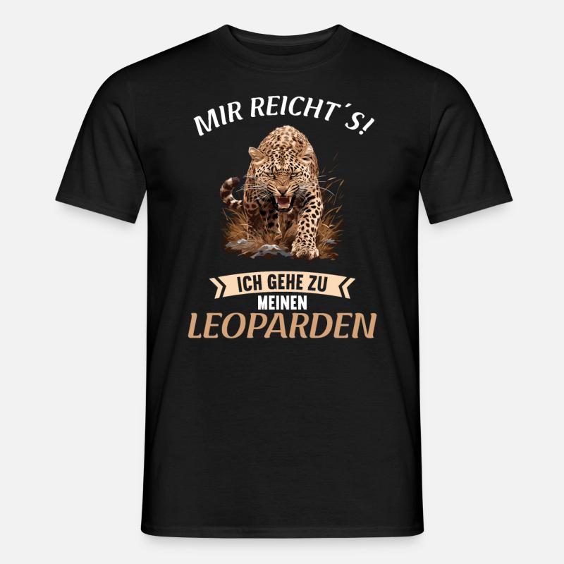 Leoparden Leopard - Männer T-Shirt - Schwarz