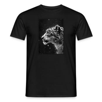 Léopard des neiges Schneeleoparden Schneeleopard - T-shirt homme - noir - Devant - AI Model Male 178 light (178cm)