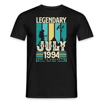 Juli 1994 Geburtstagsgeschenk, Jahrgang Juli. - Männer T-Shirt - Schwarz - Vorne - AI Model Male 178 light (178cm)