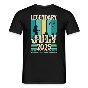 cadeau Anniversaire Juillet 2025, Vintage juillet. - T-shirt homme - noir - Devant - AI Model Male 178 light (178cm)