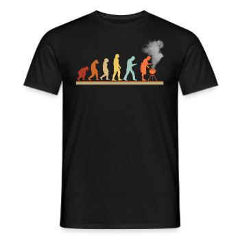 BBQ Barbecue Evolution grillen Barbecue-Grill - Männer T-Shirt - Schwarz - Vorne - AI Model Male 178 light (178cm)